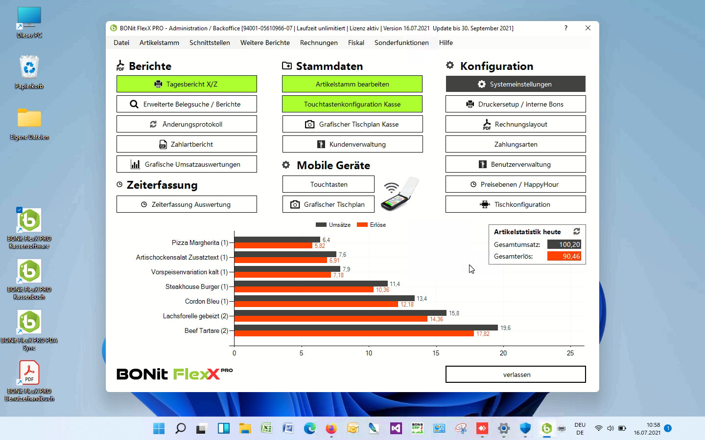 BONit FlexX PRO Backoffice / Afterlife Lizenz