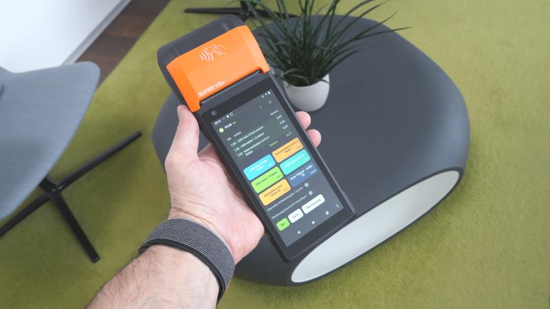 PLUSon Mobiles Kassensystem Komplettset mit eingebautem Drucker